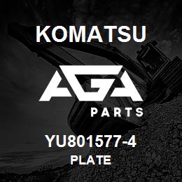 YU801577-4 Komatsu PLATE | AGA Parts