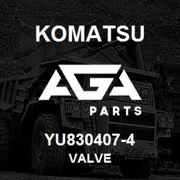 YU830407-4 Komatsu VALVE | AGA Parts