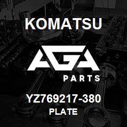 YZ769217-380 Komatsu PLATE | AGA Parts