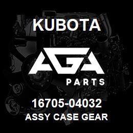 16705-04032 Kubota ASSY CASE GEAR | AGA Parts