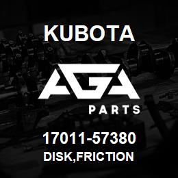 17011-57380 Kubota DISK,FRICTION | AGA Parts