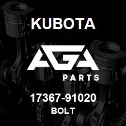 17367-91020 Kubota BOLT | AGA Parts