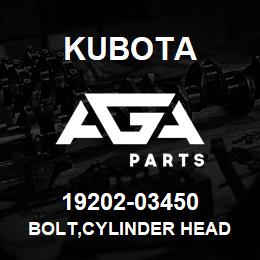 19202-03450 Kubota BOLT,CYLINDER HEAD | AGA Parts