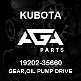 19202-35660 Kubota GEAR,OIL PUMP DRIVE | AGA Parts