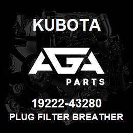 19222-43280 Kubota PLUG FILTER BREATHER | AGA Parts