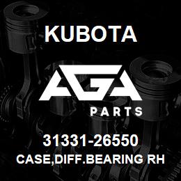 31331-26550 Kubota CASE,DIFF.BEARING RH | AGA Parts