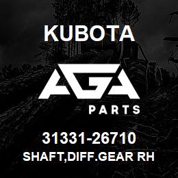 31331-26710 Kubota SHAFT,DIFF.GEAR RH | AGA Parts