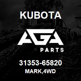 31353-65820 Kubota MARK,4WD | AGA Parts