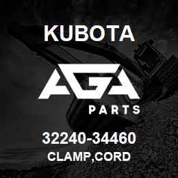 32240-34460 Kubota CLAMP,CORD | AGA Parts