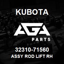 32310-71560 Kubota ASSY ROD LIFT RH | AGA Parts