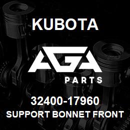 32400-17960 Kubota SUPPORT BONNET FRONT | AGA Parts