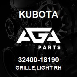 32400-18190 Kubota GRILLE,LIGHT RH | AGA Parts