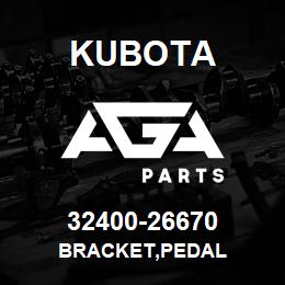 32400-26670 Kubota BRACKET,PEDAL | AGA Parts