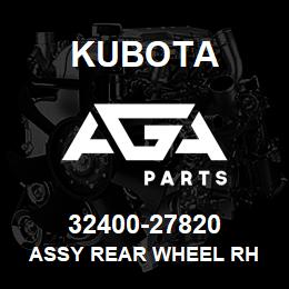 32400-27820 Kubota ASSY REAR WHEEL RH | AGA Parts