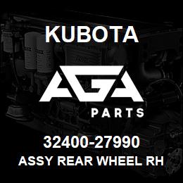 32400-27990 Kubota ASSY REAR WHEEL RH | AGA Parts