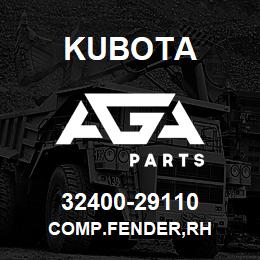 32400-29110 Kubota COMP.FENDER,RH | AGA Parts