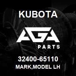 32400-65110 Kubota MARK,MODEL LH | AGA Parts