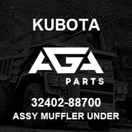 32402-88700 Kubota ASSY MUFFLER UNDER | AGA Parts