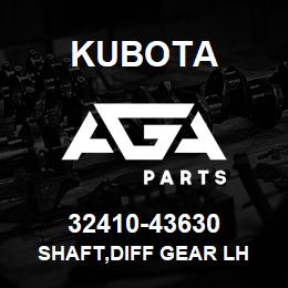 32410-43630 Kubota SHAFT,DIFF GEAR LH | AGA Parts