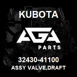 32430-41100 Kubota ASSY VALVE,DRAFT | AGA Parts