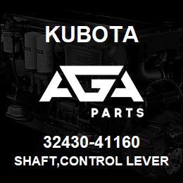 32430-41160 Kubota SHAFT,CONTROL LEVER | AGA Parts