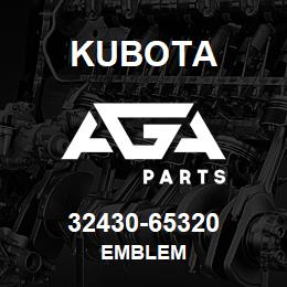 32430-65320 Kubota EMBLEM | AGA Parts