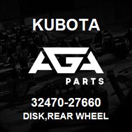 32470-27660 Kubota DISK,REAR WHEEL | AGA Parts