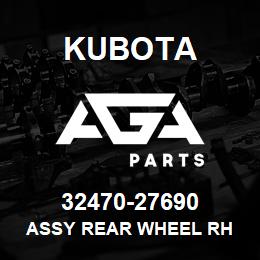 32470-27690 Kubota ASSY REAR WHEEL RH | AGA Parts