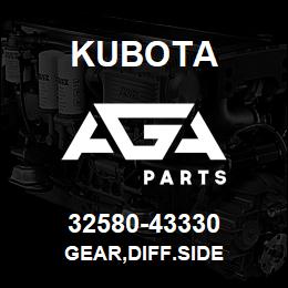 32580-43330 Kubota GEAR,DIFF.SIDE | AGA Parts