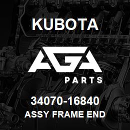 34070-16840 Kubota ASSY FRAME END | AGA Parts