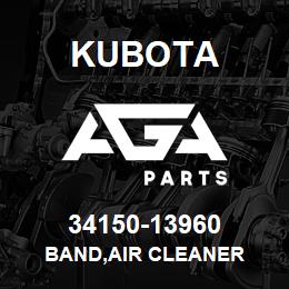 34150-13960 Kubota BAND,AIR CLEANER | AGA Parts