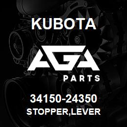 34150-24350 Kubota STOPPER,LEVER | AGA Parts