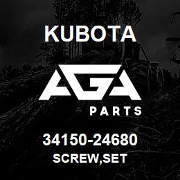 34150-24680 Kubota SCREW,SET | AGA Parts