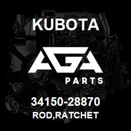 34150-28870 Kubota ROD,RATCHET | AGA Parts