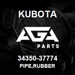 34350-37774 Kubota PIPE,RUBBER | AGA Parts