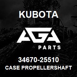 34670-25510 Kubota CASE PROPELLERSHAFT | AGA Parts