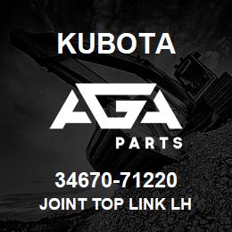 34670-71220 Kubota JOINT TOP LINK LH | AGA Parts