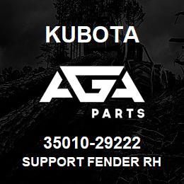 35010-29222 Kubota SUPPORT FENDER RH | AGA Parts