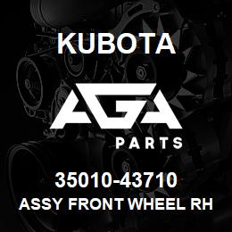 35010-43710 Kubota ASSY FRONT WHEEL RH | AGA Parts