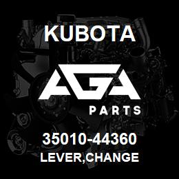 35010-44360 Kubota LEVER,CHANGE | AGA Parts