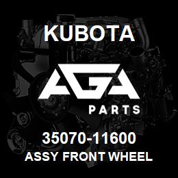 35070-11600 Kubota ASSY FRONT WHEEL | AGA Parts