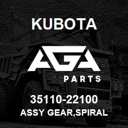 35110-22100 Kubota ASSY GEAR,SPIRAL | AGA Parts