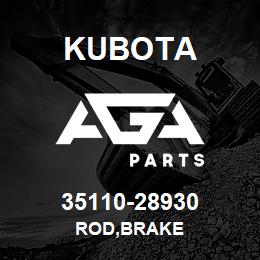 35110-28930 Kubota ROD,BRAKE | AGA Parts