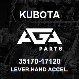 35170-17120 Kubota LEVER,HAND ACCEL. | AGA Parts