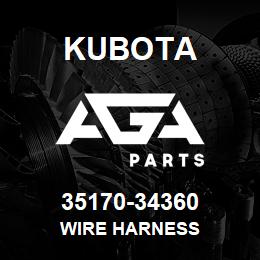 35170-34360 Kubota WIRE HARNESS | AGA Parts