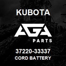 37220-33337 Kubota CORD BATTERY | AGA Parts