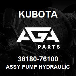 38180-76100 Kubota ASSY PUMP HYDRAULIC | AGA Parts