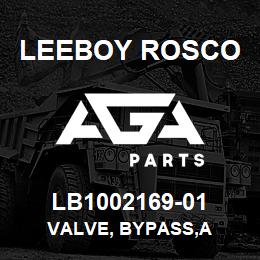 LB1002169-01 Leeboy Rosco VALVE, BYPASS,A | AGA Parts