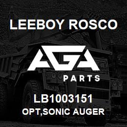 LB1003151 Leeboy Rosco OPT,SONIC AUGER | AGA Parts