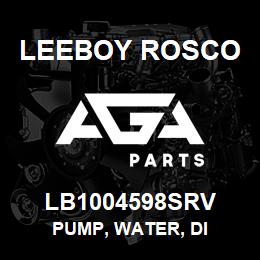 LB1004598SRV Leeboy Rosco PUMP, WATER, DI | AGA Parts